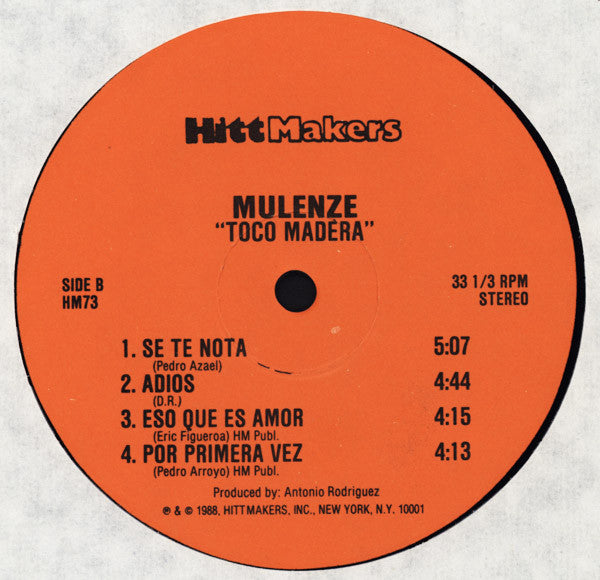 Mulenze* - Toco Madera (LP, Album)