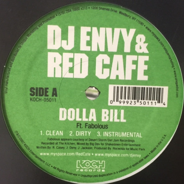 DJ Envy & Red Cafe - Dolla Bill / Things You Do (12"")