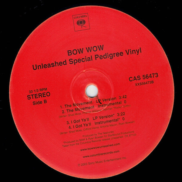 Bow Wow - Unleashed Special Pedigree Vinyl (12"", EP, Promo)