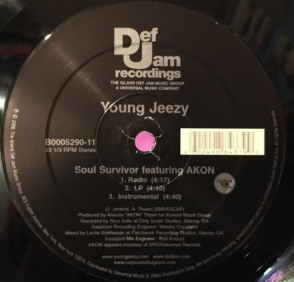 Young Jeezy - Soul Survivor (12", Single)