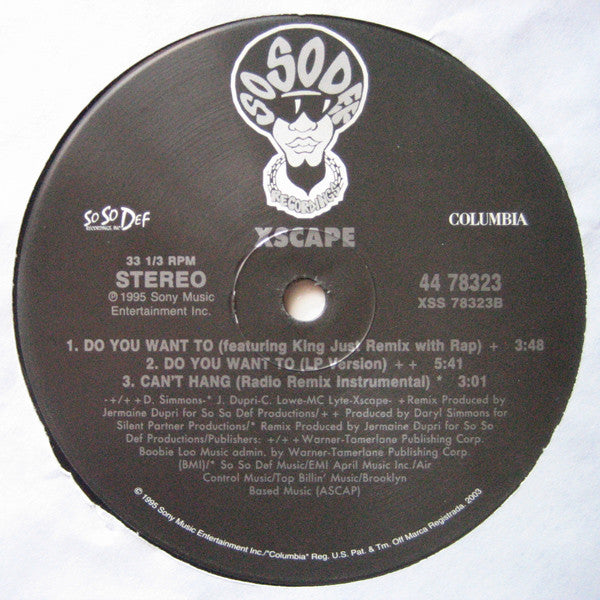 Xscape - Do You Want To / Can't Hang (12", MP)
