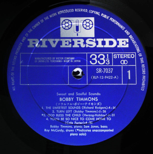 Bobby Timmons - Sweet And Soulful Sounds (LP, Album)