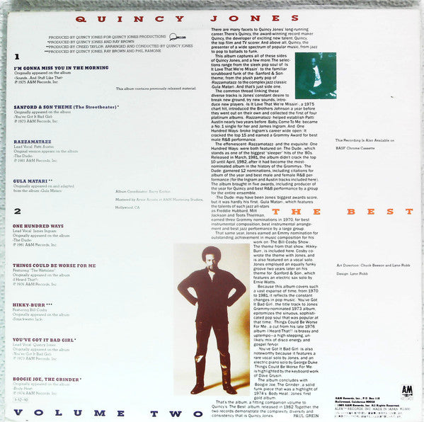 Quincy Jones - The Best Of Volume 2 (LP, Comp)