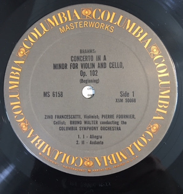 Johannes Brahms - Concerto For Violin & Cello - Tragic Overture(LP,...