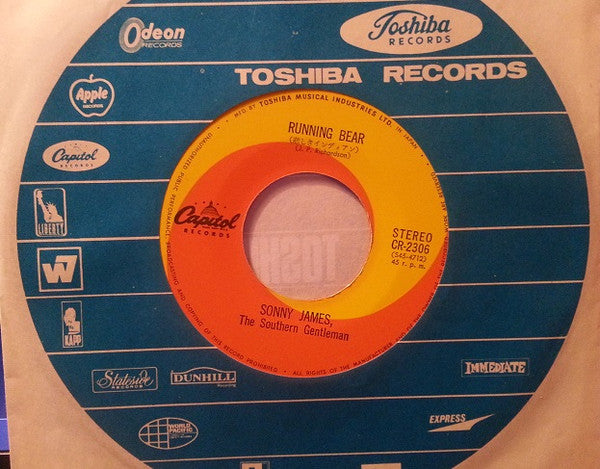 Sonny James - Running Bear (7"", Single, Red)