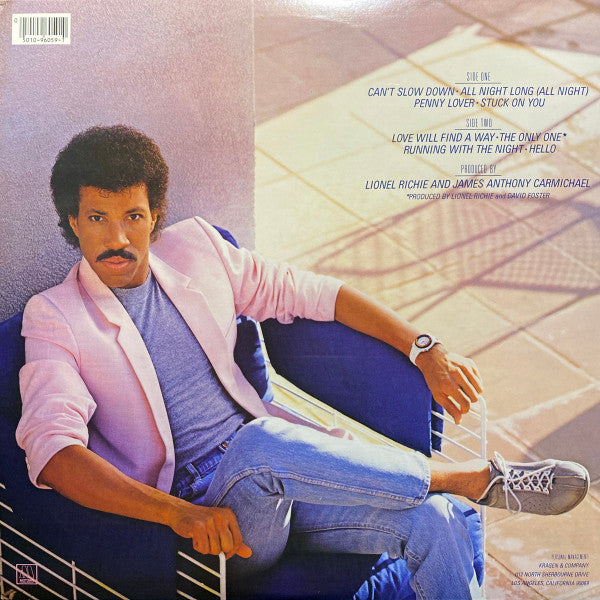 Lionel Richie - Can't Slow Down (LP, Album, SRP)