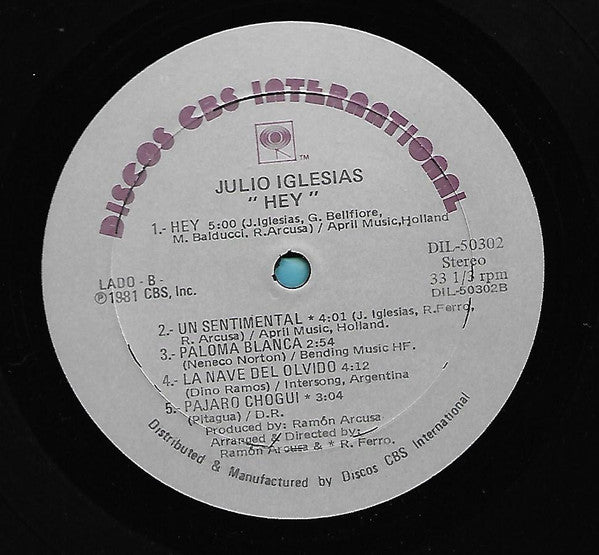Julio Iglesias - Hey! (LP, Album, Gat)