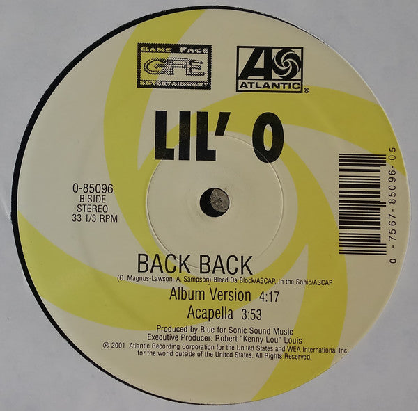 Lil' O - Back Back (12"")
