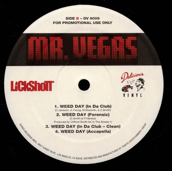 Mr. Vegas - Popito / Fatness / Weed Day (12"", Promo)
