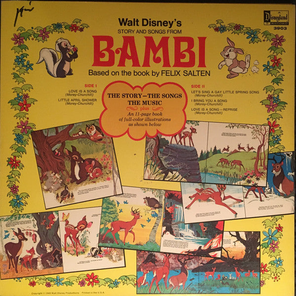 Unknown Artist - Walt Disney's Story And Songs From Bambi (LP, Uni)