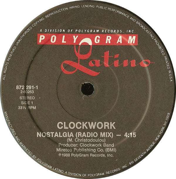 Clockwork (17) - Nostalgia (12"", Single)