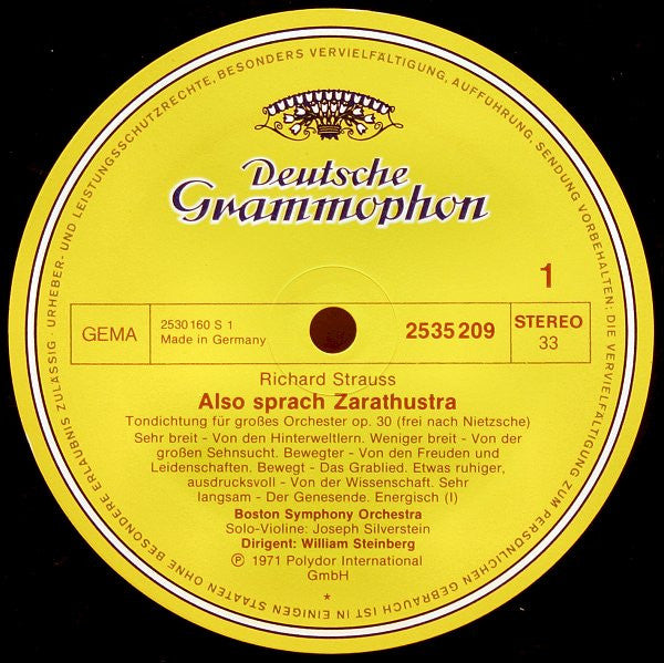 Richard Strauss - Also Sprach Zarathustra(LP, Album, RE)