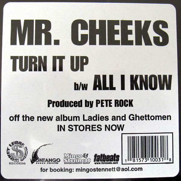 Mr. Cheeks - Turn It Up / All I Know (12"")
