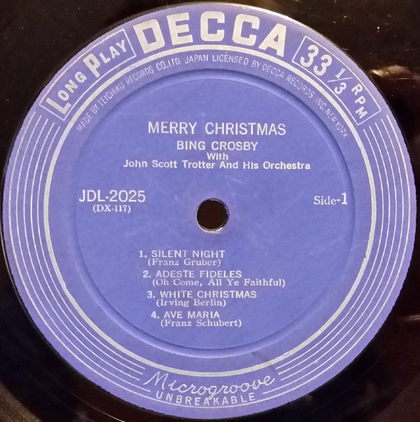 Bing Crosby - Merry Christmas (10"", Album, Mono, Yel)