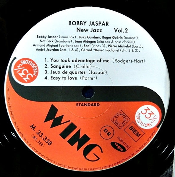 Bobby Jaspar - New Jazz Vol. 2 (10"", Album, Mono, RE)