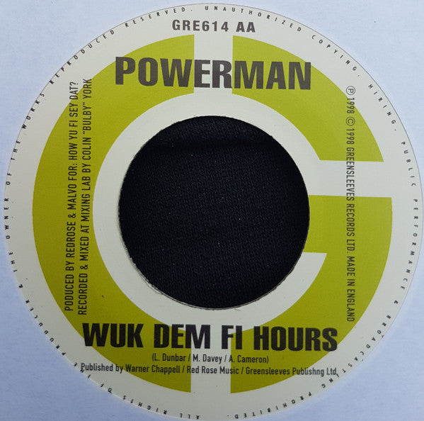 Frisco Kid / Powerman - Passion Touch / Wuk Dem Fi Hours (7"")