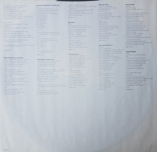 The Temptations - Bare Back (LP, Album, PR)