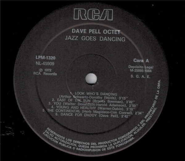 Dave Pell Octet - Jazz Goes Dancing (Prom To Prom) (LP, Album, RE)
