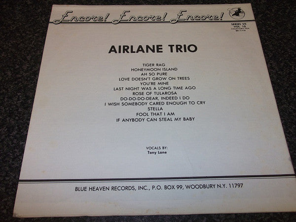 Airlane Trio* - Tiger Rag (LP, Album)