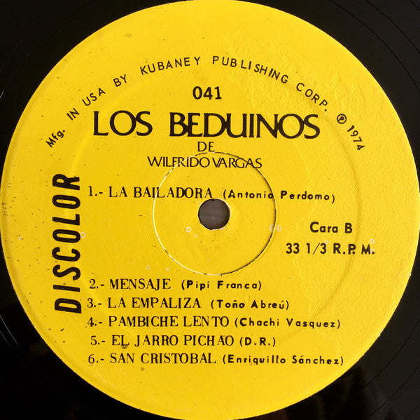 Los Beduinos De Wilfrido Vargas* - El Jarro Pichao (LP, MP)