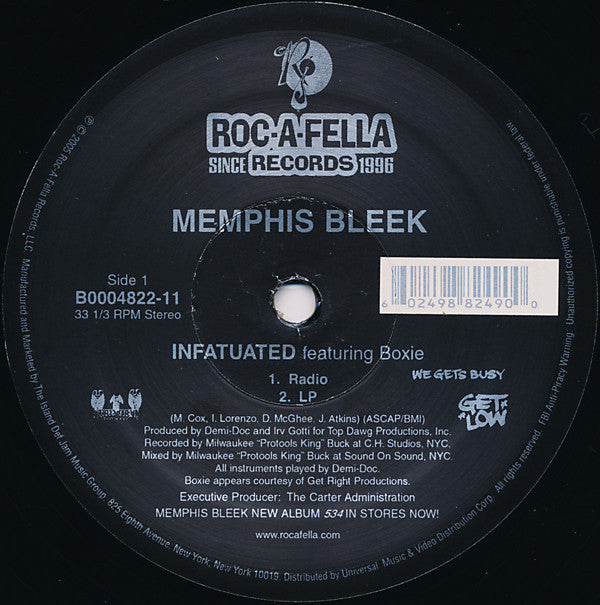Memphis Bleek - Infatuated (12", Single)