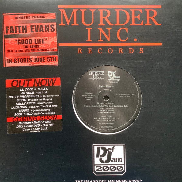 Faith Evans / Ja Rule - Good Life (Remix) / Furious (12"", Promo)