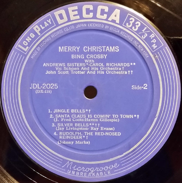 Bing Crosby - Merry Christmas (10"", Album, Mono, Yel)