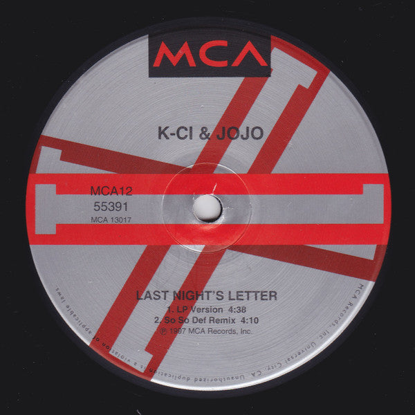 K-Ci & JoJo - Last Night's Letter (12", Single)