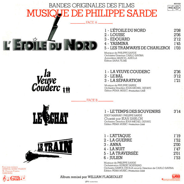 Philippe Sarde - Bandes Originales Des Films (LP, Comp)