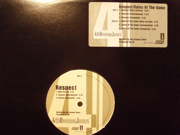 4th Avenue Jones - Respect / Rules Of The Game (12"", Promo)