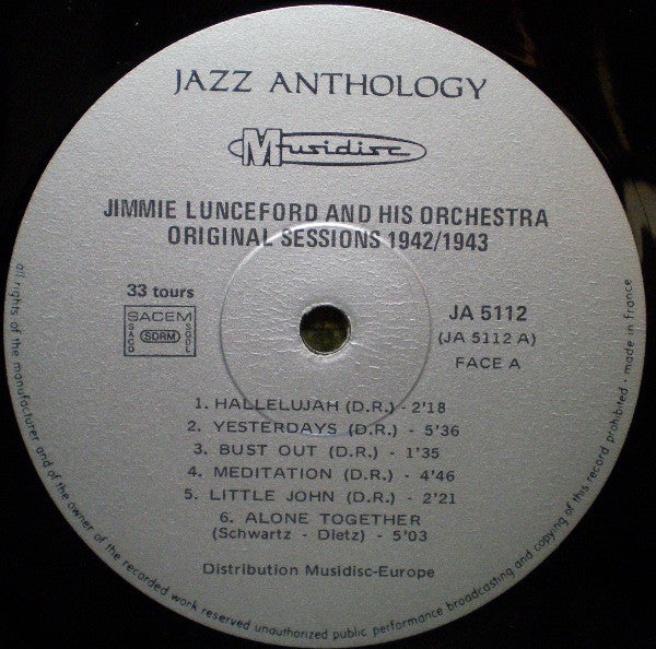 Jimmie Lunceford And His Orchestra - Original Sessions 1942/1943(LP...