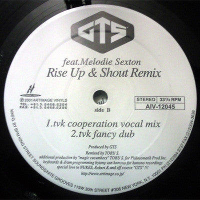 GTS feat. Melodie Sexton - Rise Up & Shout Remix (12"")