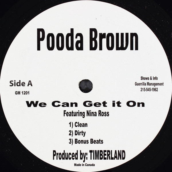 Pooda Brown - We Can Get It On / Shorty You Bad(12", Promo)