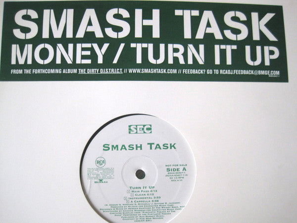 Smash Task - Turn It Up / Money (12", Promo, Gre)