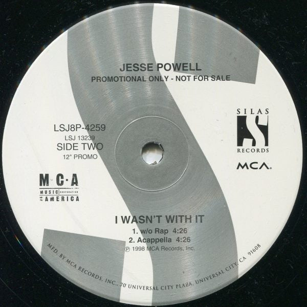 Jesse Powell - I Wasn't With It (12", Single, Promo)
