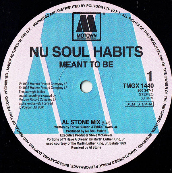Nu Soul Habits - Meant To Be (12"", Single)