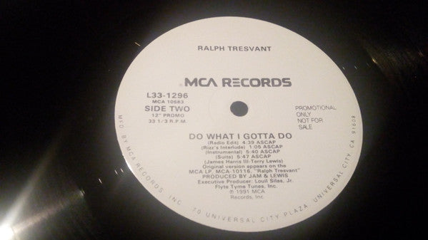 Ralph Tresvant - Do What I Gotta Do (12"", Promo)