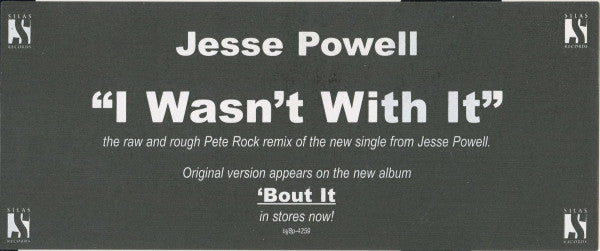 Jesse Powell - I Wasn't With It (12", Single, Promo)