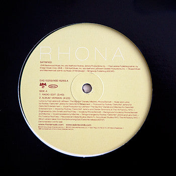 Rhona - Satisfied (12"", Promo)