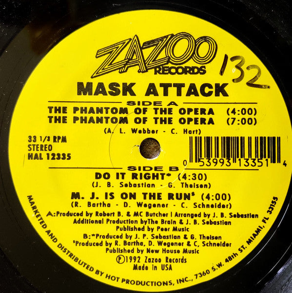 Mask Attack - The Phantom Of The Opera (12")