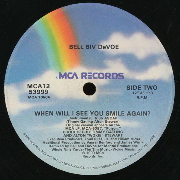 Bell Biv Devoe - When Will I See You Smile Again? (12"", Single)