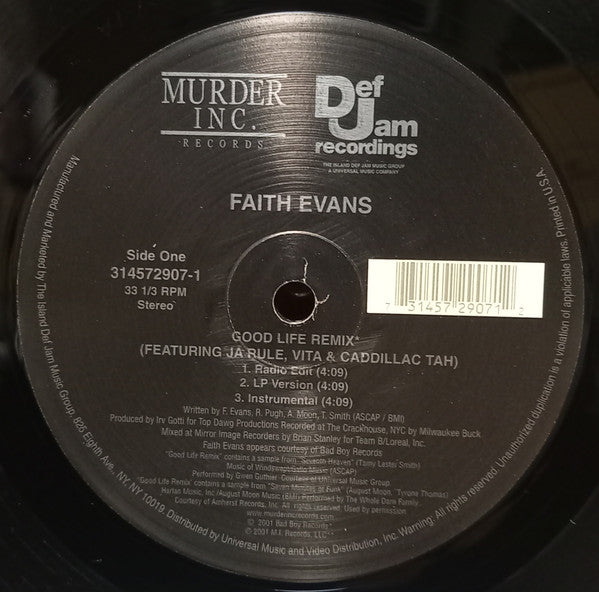 Faith Evans / Ja Rule - Good Life (Remix) / Furious (12"")