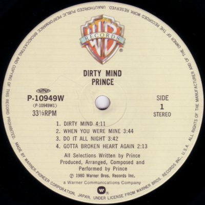 Prince - Dirty Mind (LP, Album)