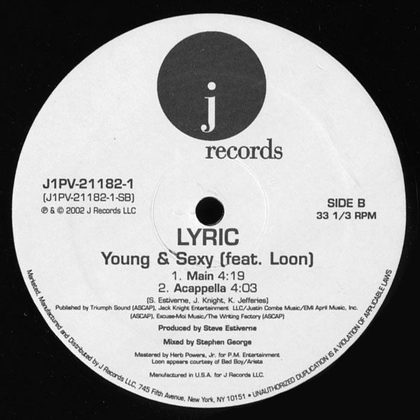 Lyric (4) Feat. Loon - Young & Sexy (12")