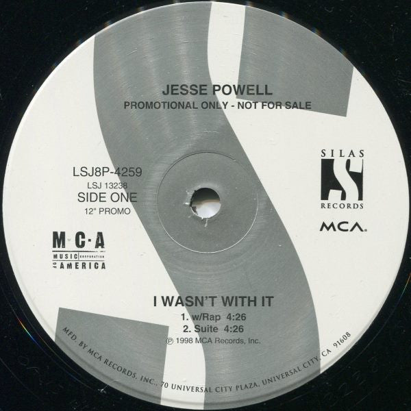 Jesse Powell - I Wasn't With It (12", Single, Promo)