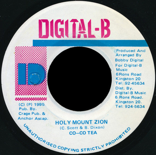 Co-Co Tea* - Holy Mount Zion (7"")