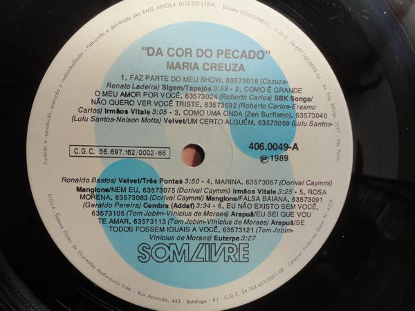 Maria Creuza - Da Cor Do Pecado (LP, Album)