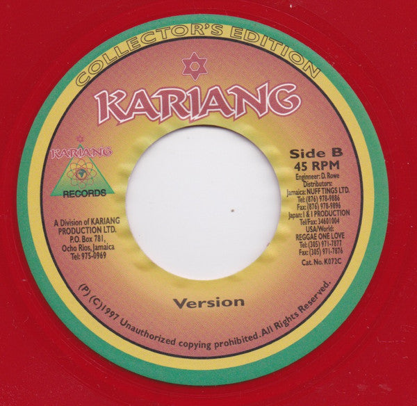 Sizzla - From Long Time (7"", Red)