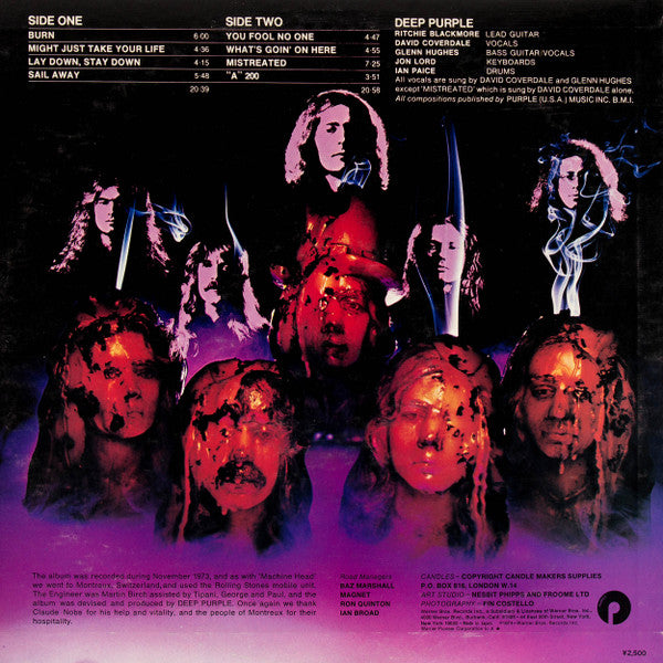 Deep Purple - Burn (LP, Album, RE)