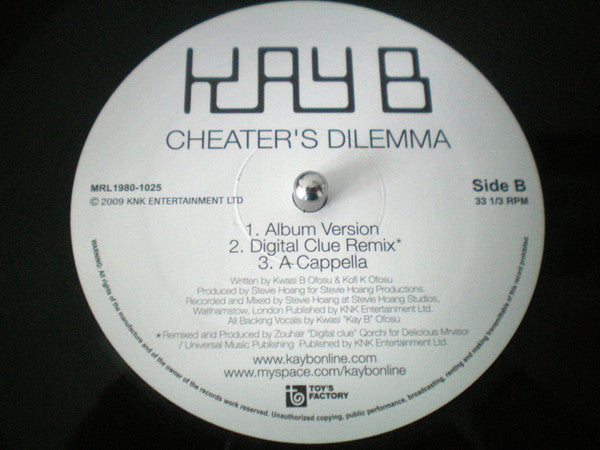 Kay B - Groove Thang / Cheater's Dilemma (12")